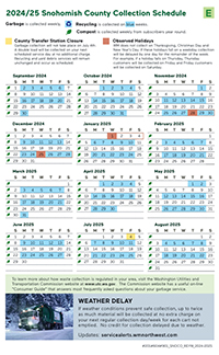 Click here to download - Snohomish County Even Week Collection Calendar