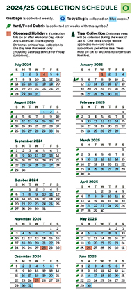 Click here to download - Odd Week Collection Calendar