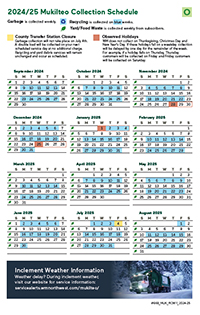 Download the even week collection calendar